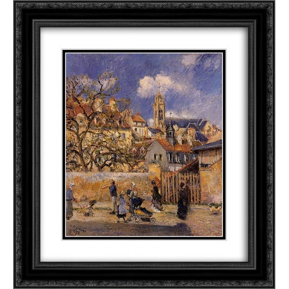 Camille Pissarro 2x Matted 20x24 Black Ornate Framed Art Print 'The Park in Charrettes, Pontoise'