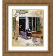 thumbnail image 1 of Camille Pissarro 2x Matted 20x24 Gold Ornate Framed Art Print 'Woman and Child Doing Needlework', 1 of 2