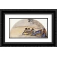 thumbnail image 1 of Camille Pissarro 2x Matted 24x16 Black Ornate Framed Art Print 'The Picnic', 1 of 2