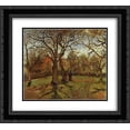 thumbnail image 1 of Camille Pissarro 2x Matted 24x20 Black Ornate Framed Art Print 'Chestnut Trees, Louveciennes, Spring', 1 of 2