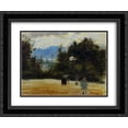 thumbnail image 1 of Camille Pissarro 2x Matted 24x20 Black Ornate Framed Art Print 'The Clearing', 1 of 2
