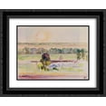 thumbnail image 1 of Camille Pissarro 2x Matted 24x20 Black Ornate Framed Art Print 'The Effect of Sunlight', 1 of 2
