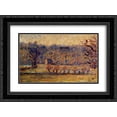 thumbnail image 1 of Camille Pissarro 2x Matted 24x20 Black Ornate Framed Art Print 'The Hill at Vaches, Bazincourt', 1 of 2