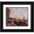 thumbnail image 1 of Camille Pissarro 2x Matted 24x20 Black Ornate Framed Art Print 'The Seine at Port Marly', 1 of 2