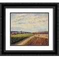 thumbnail image 1 of Camille Pissarro 2x Matted 24x20 Black Ornate Framed Art Print 'View of Eragny', 1 of 2
