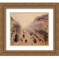 thumbnail image 1 of Camille Pissarro 2x Matted 24x20 Gold Ornate Framed Art Print 'Boulevard Montmartre Morning, Sunlight and Mist', 1 of 2