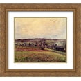 thumbnail image 1 of Camille Pissarro 2x Matted 24x20 Gold Ornate Framed Art Print 'The Village of Eragny', 1 of 2