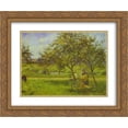 thumbnail image 1 of Camille Pissarro 2x Matted 24x20 Gold Ornate Framed Art Print 'The Wheelbarrow, Orchard', 1 of 2