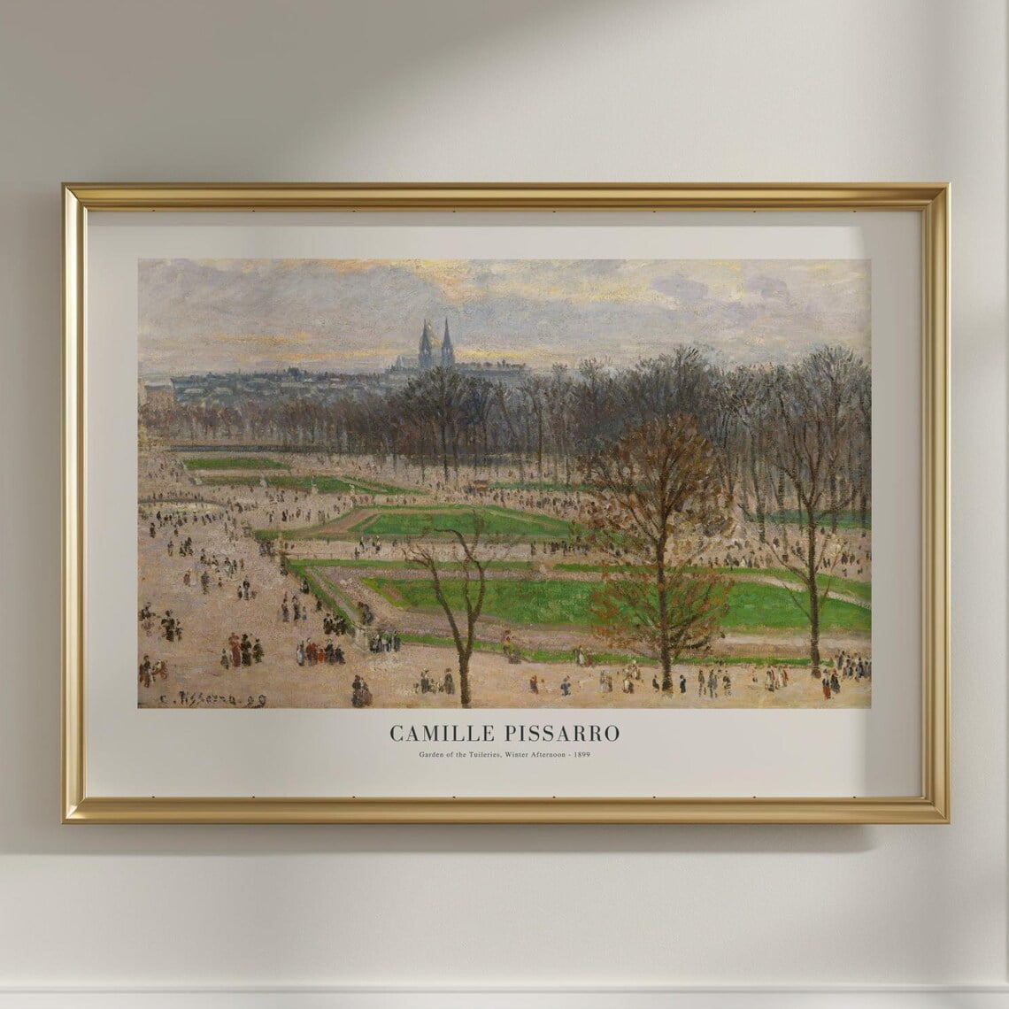 Camille Pissarro - Garden Of The Tuileries Winter Afternoon 1899 Wall ...