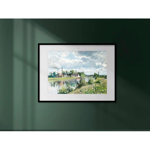 Camille Pissarro River Oise Near Pontoise Landscape Lake Portrait Decor Unframed Paper Print
