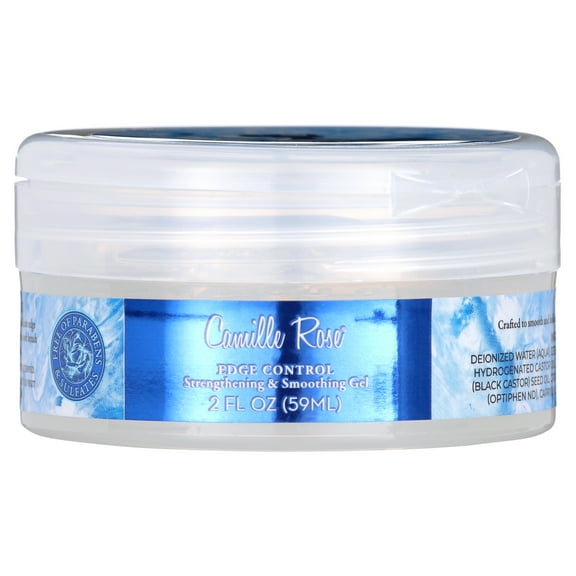 Camille Rose Black Castor Oil & Chebe African Chebe Strengthen & Smooth Edge Control Gel, 2 floz