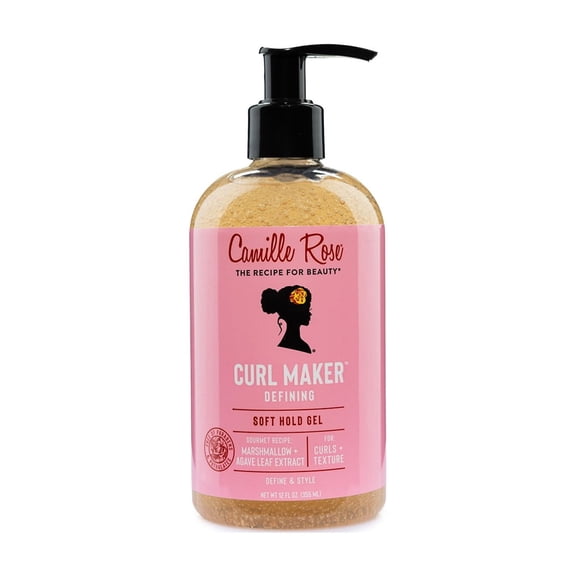 Camille Rose Curl Maker Define & Style Hair Styling Gel with Marshmallow Extract & Agave Leaf Extract, 12 fl.oz