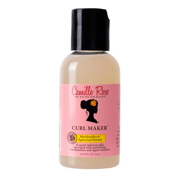 Camille Rose  Curl Maker Define & Style Hair Styling Gel with Marshmallow Extract & Agave Leaf Extract, 2oz Bottle