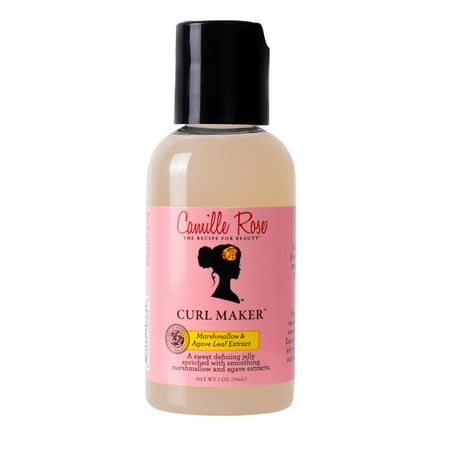 Camille Rose Curl Maker Define & Style Hair Styling Gel with Marshmallow Extract & Agave Leaf Extract, 2oz Bottle