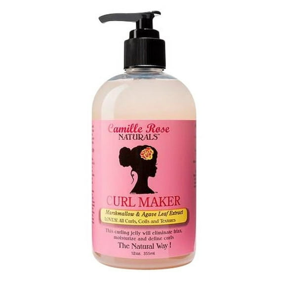Camille Rose Curl Maker, Smoothing and Nourishing Curly Hair Gel with Aloe, for All Hair Types and Textures, 12 fl oz