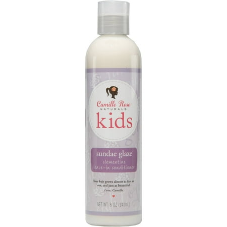 Camille Rose Kids Sundae Glaze Hydrate & Nourish Kids Leave-In Conditioner with Coconut Oil & Sunflower Oil, 8oz