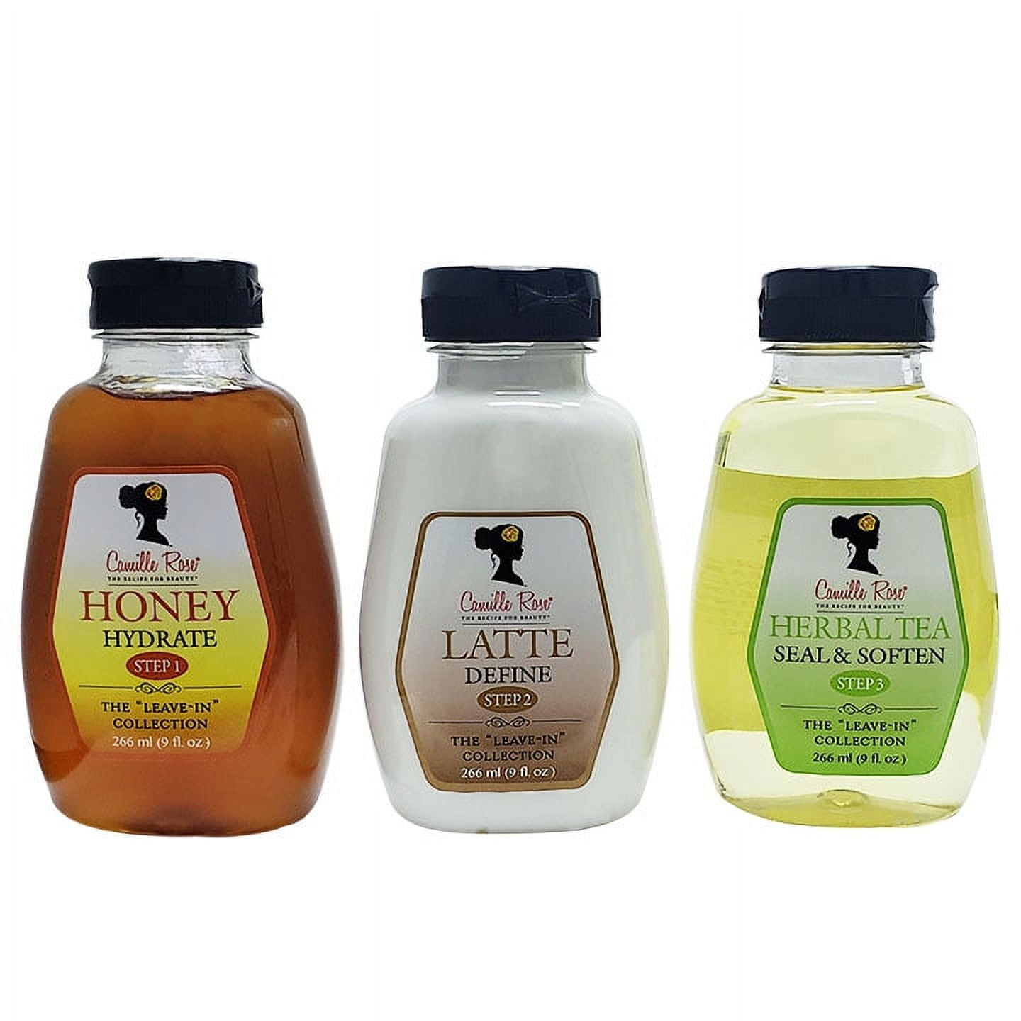Camille Rose Naturals Honey, Latte, Herbal Tea LeaveIn 3PCS Set with