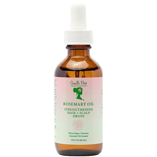 Camille Rose Rosemary Oil Strengthening Hair and Scalp Drops | 1.9 fl oz | Castor Oil, Peppermint & Rosemary Essential Oils | Encourage Hair Growth & Strengthen | Natural Hair Oil Dry Scalp