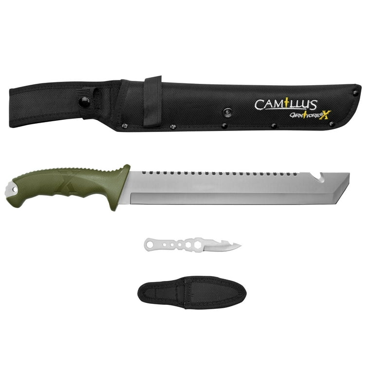 Camillus Carnivore X 12in Blade Machete with Trimming Knife and