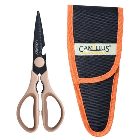 Camillus Pro Game Shear, Micro-Serrated Detachable 3" Blades with Sheath, Bottle Opener and Nut Cracker