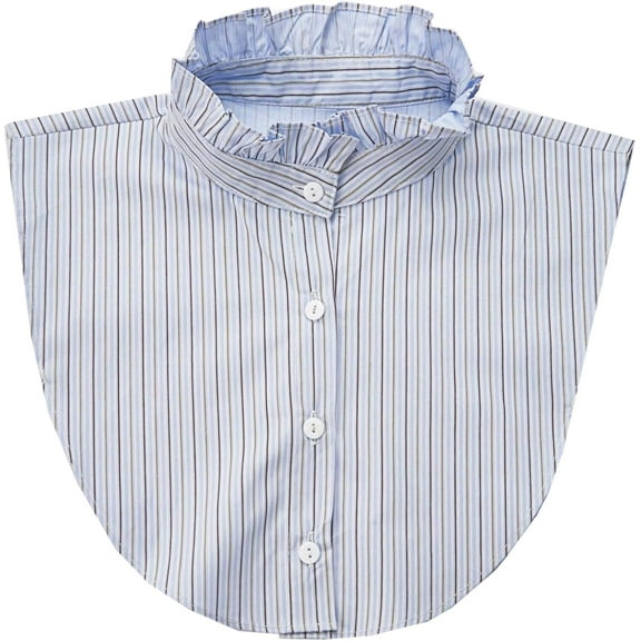 Camiocver  Women Ruffle Detachable Half Blouse Shirts Fake Collar Dickey Collar Faux False Collar for Girls