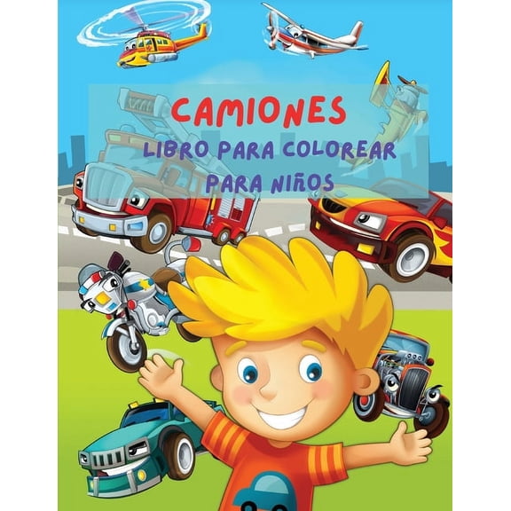 Camiones Libro Para Colorear Para nios (Paperback)