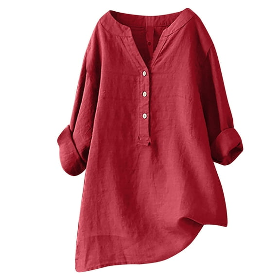 Camisa Lino Mujer Summer Blouses for Women 2025 Boho Grey Shirts for Women Graphic Summer Clothes for Women 2025 Vacation Plus
