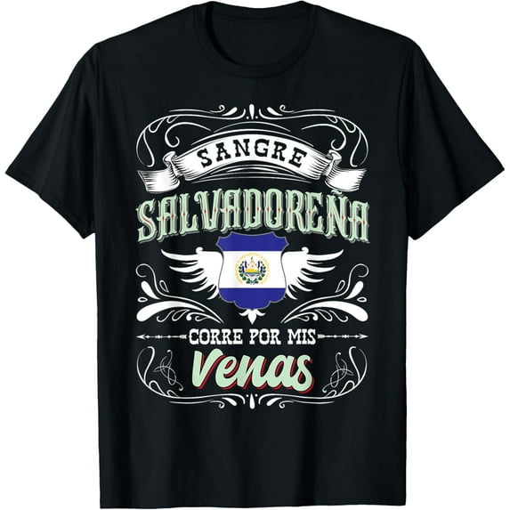 Camisa de El Salvador Sangre Salvadoreña Corre Por Mis Venas T-Shirt