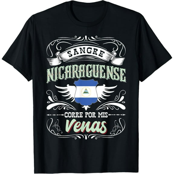 Camisa de Nicaragua Sangre Nicaraguense Corre Por Mis Venas T-Shirt
