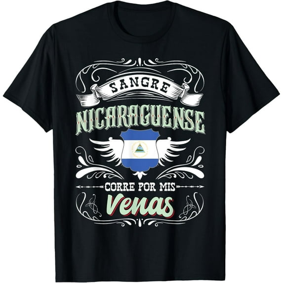 Camisa de Nicaragua Sangre Nicaraguense Corre Por Mis Venas T-Shirt