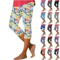 thumbnail image 1 of Camisas Para Hombres! QATAINLAV Women Capri Pants for Summer High Waist Slim Fitting Cropped Leggings Casual Knee Length Leopard Print Yoga Pant Multicolor XXXL, 1 of 6