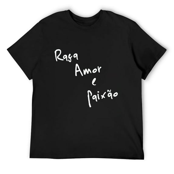 Camiseta Raca Amor e Paixao Soccer Brasil Brazilian T-Shirt Black 2X-Large