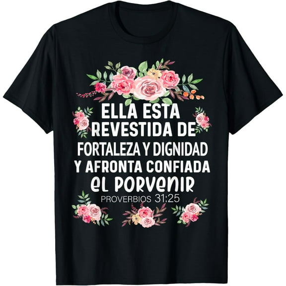 Camiseta cristiana en espanol Versiculo Spanish Christians T-Shirt