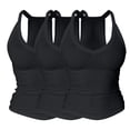thumbnail image 1 of Camisole with Built in Bra for Women Sports Tank Tops Basic Tank Tops Exercise Tank Tops Gym Sports Shirts Work Out Tops Gym for Women Workout Tops for Women Workout Shirts Women 3pc Black L, 1 of 6