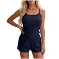 thumbnail image 1 of Camisole Shorts Pajamas Sets for Women Summer Sexy Sleeveless Sleepwear 2 Piece Pjs Matching Lounge Set, 1 of 5