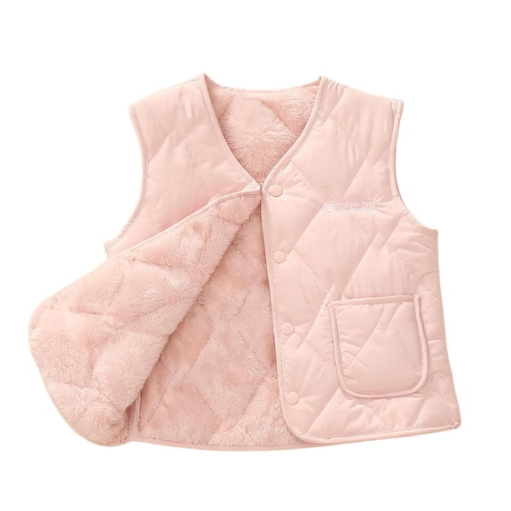 Camisole Tank Thermal Thick Fuzzy with Hood Basic Lounge Outfits for Kids Girl Boy Winter Fall Sleeveless Velour Vest Jackets Outfit Child 2026 5 Years