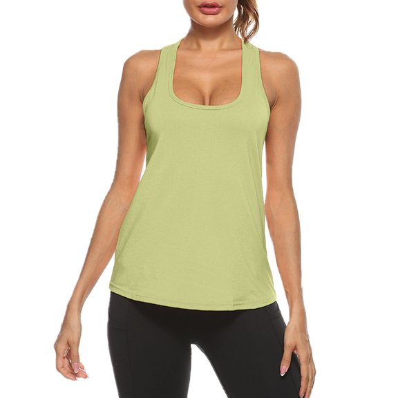 Camisole Tank Tops for Women Loose Fit Back Tie Fitness Wear Running Crop Sleeveless Basic Casual Undershirt