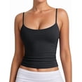 thumbnail image 1 of Camisole Tank Tops for Women Sexy Cami Strappy Sleeveless Tank Tops Crewneck Slim Stretch Going Out Tops Aesthetic Streetwear, 1 of 5