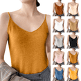 thumbnail image 1 of Camisole Tank Tops for Women Sleeveless V Neck Ribbed Knit Vest Top 2026 Summer Fashion Clothing Ginger XL, 1 of 9