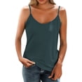 thumbnail image 1 of Womens Sleeveless Tops Camisole Tops For Women Spaghetti Strap V Neck Summer Innerwear Slimming Shaping Basic Thin Casual Top Spaghetti Straps Swing Tank Tops Womens Summer Tops, 1 of 6