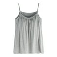 thumbnail image 1 of Camisole Tops for Women Built In Bra Sleeveless Soft Stretch Yoga Shirt Adjustable Spaghetti Strap Basic Tanks Y2k Going Out Tops, 1 of 4