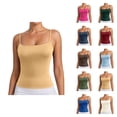 thumbnail image 1 of Camisole Tops for Women Casual Plain Slim Fit Spaghetti Strap Cami Tank Top Basic Tanks Y2k Going out Tops, 1 of 7