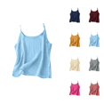 thumbnail image 1 of Camisole Tops for Women Lightweight Cotton Linen Scoop Neck Spaghetti Strap Cami Tank Tops Summer Outfits, 1 of 7