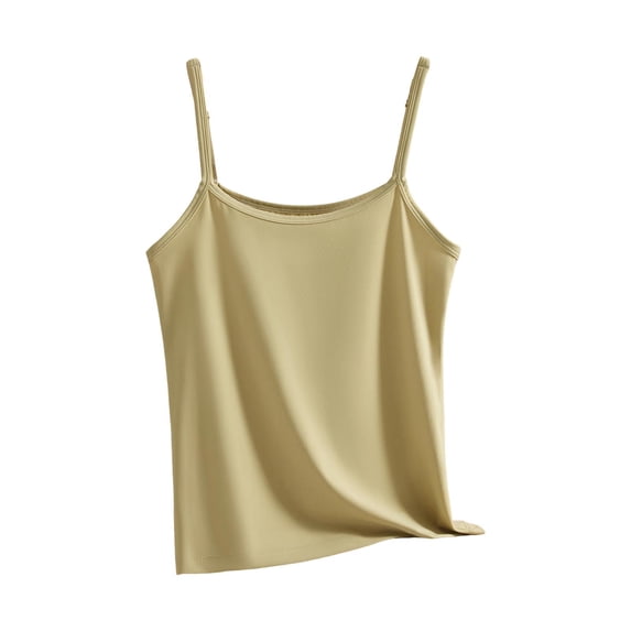 Camisole Tops for Women Scoop Neck Sleeveless Tank Top Casual Dressy Summer Cami Undershirt Green
