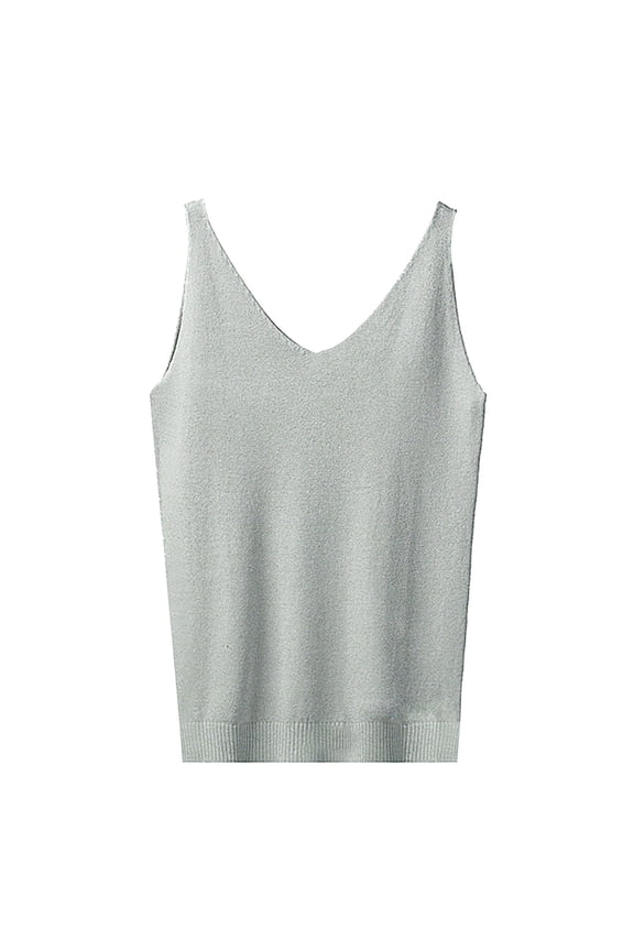 Camisole Tops for Women Solid V Neck Sequin Camisol Shapewear