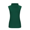 thumbnail image 1 of Camisole Tops for Women Top Tee Fit Turtleneck Slim Blouse Shirt Sleeveless Solid Blouse Features: Womens Summer Tank Tops, 1 of 4