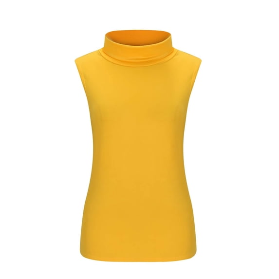 Camisole Tops for Women Top Tee Fit Turtleneck Slim Blouse Shirt Sleeveless Solid Blouse Features: Womens Summer Tank Tops