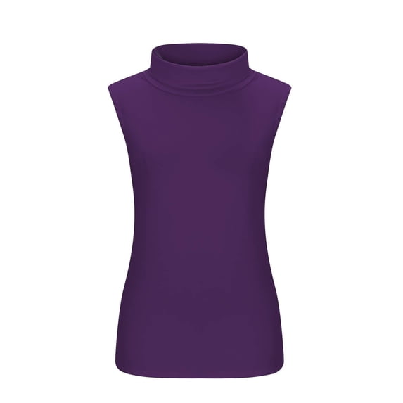 Camisole Tops for Women Top Tee Fit Turtleneck Slim Blouse Shirt Sleeveless Solid Blouse Features: Womens Summer Tank Tops
