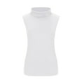 thumbnail image 1 of Camisole Tops for Women Top Tee Fit Turtleneck Slim Blouse Shirt Sleeveless Solid Blouse Features: Womens Summer Tank Tops, 1 of 4