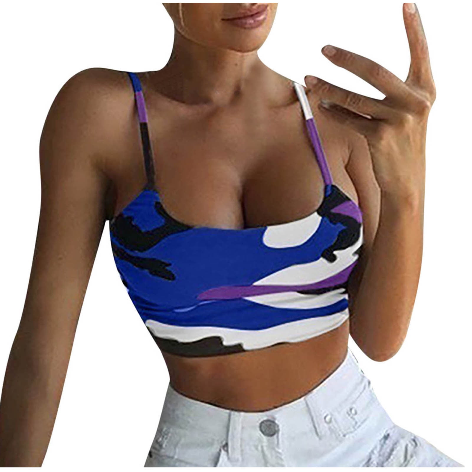 SLEEVELESS CAMO CROP TOP